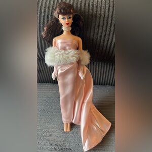 Barbie Reproduction Mattel 35th Anniversary 1958-1993 Pink Satin Dress Doll